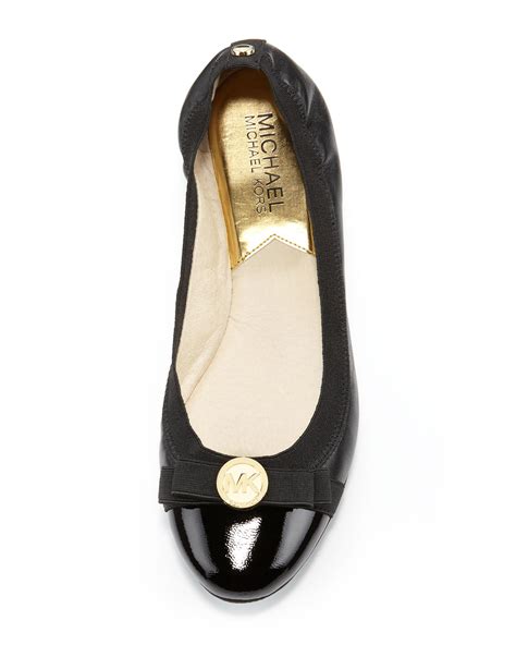 michael kors black michael dixie cap toe ballet flat|MICHAEL Michael Kors Ballet flats and ballerina shoes for .